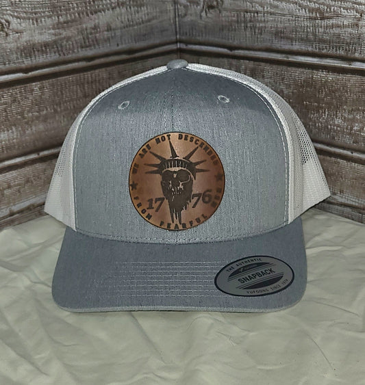 Fearful Men Leather Patch Hat